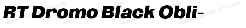 RT Dromo Black Obli字体转换